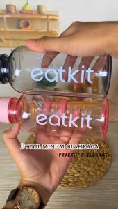 Eatkit Botol Air Olahraga Kapasitas Besar Gym Botol Minum Outdoor Plastik Anti Tumpah Portabel