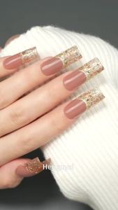 TP 150PCS French Space Dual Nail Forms Clear Reusable Acrylic Poly Nail Gel Mold Full Cover Extension Top Form Nail Art Salon