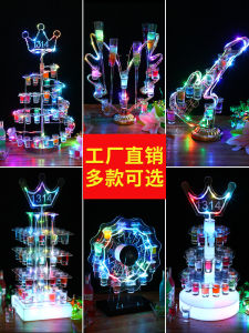 Creative Three-Layer Bar Counter Cocktail Cup Holder Iron Handmade Craft Beer Wine Glass Rack Bullet Cup Stand KT V Bar