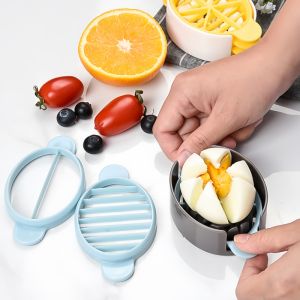3-in-1 Multifunctional Egg Cutter Creative Egg and Fruit Slicer Ideal for Boiled Eggs Dividing