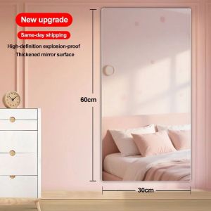 【1-3 Days Delivery 】HD Wall Mirror Sticker Self Adhesive Removable Wallpaper for Home Living Room Bathroom Decoration Reflective Glass hanging mirroe