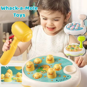 Baby Toy Montessori Learning Game Educational Puzzle Gift for Toddler Boy/Girl Whack-a-mole Fidget Toy with Hammer