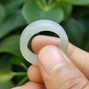 18mm Ring Size Natural Type A Jadeite Jade Crafted as Ring QIC labs approved certificate weighs 5.09 grams measurement 6.5 * 3.8 mm (ring13)