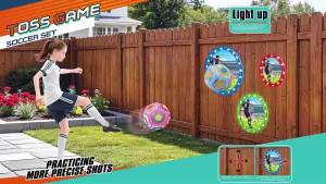 CONUSEA | Children Rugby Sports Toys Luminous Sticky Target Ball Throwing Set Indoor Outdoor Games Hand-Eye Coordination Training Toys