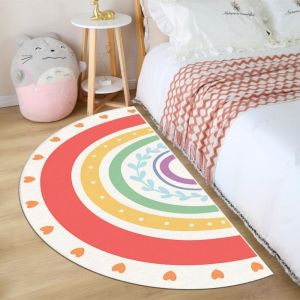 VIKAMA Rainbow Hình Bán Tròn Thảm Chống Trơn Trượt Giảm Tiếng Ồn Polyester Phòng Ngủ Thảm Đầu Giường Lối Vào Thảm Cửa Trang Trí Nhà