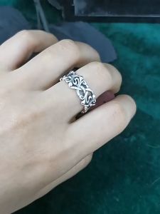 Cincin Motif Batik S925 & Perhiasan Perak Unik