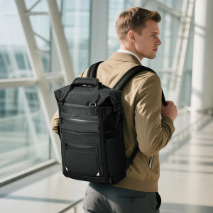 OZUKO กระเป๋าเป้สะพายหลังอเนกประสงค์ความจุขนาดใหญ่ของผู้ชายกระเป๋านักเรียนเรียบง่ายกระเป๋าใส่แล็ปท็อปกันน้ำสำหรับการเดินทาง