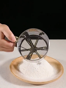 Stainless Steel Flour Sifter Pastry Baking Powder Flour Mesh Sifter Sugar Shaker Sieve Cup Bakeware for Kitchen