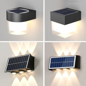 Solar LED Wall Lights Outdoor Solar Lamp  Solar Powered Sunlight Street Light Garden Courtyard Waterproof Wall Light