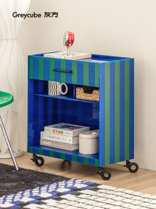 GREY CUBE | Stylish Storage Trolley Rack Acrylic