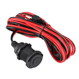 Car Female 12V-24V Socket Adapter Outlet Boost Cable Heavy-Duty 16AWG Power Cord 100cm 300cm Car Charger