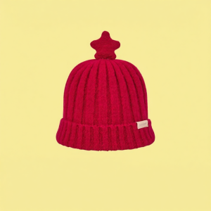 Balabala | BalaOne Childrens Knitted Hat Comfortable Warm Star Decoration Fashionable Winter Cap for Boys And Girls Casual Style round Top