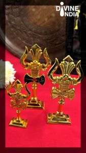 Mix Metal Shiva Trishul Idol for Car Dashboard Home & Office Table - Deco | Soolam