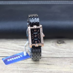 Jam tangan Wanita Leopard 4745L tali stainless analog original
