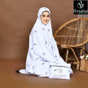 Mukenah Terusan Dewasa Mewah Katun Bordir Daily Tropical Noah 2024 Mukena Dewasa Terusan
