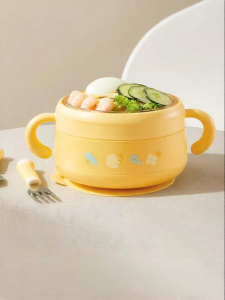 SHI YUE JIE JING | Insulated Baby Feeding Bowl PPSU Temperature Maintaining Suction