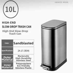 ZUNYI | Home Narrow Pedal Operated Trash Can with Lid