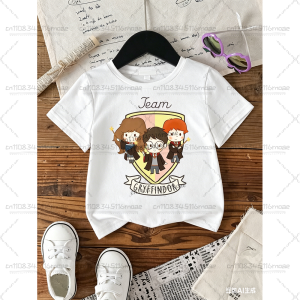 Hot Toys | 2026 Harry Potter Boys and Girls Creative Printed Fashion Short Sleeve O-Neck Cotton T-shirt Children/Adults Spring/Summer Top