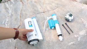 3Pcs Flush Valve For Toilet Set Universal Connected Toilet Tank Replacement Components Repair Kits