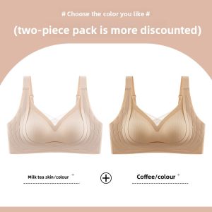 Miiow | Wireless Sports Bra Womens Comfortable Sleepwear No Trace Gather Small Chest Anti-Sagging Thin Fabric One-Piece Mesh Design