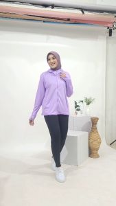 Jaket Mesh Hoodie Olahraga Pelindung Sinar UV Adem Serap Keringat