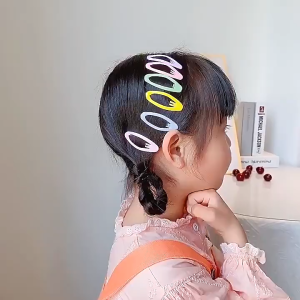 AIDA 1set Colorful Candy Macaron Sweet Hair Pin Metal Children BB hair Clip Bangs Cute Headdress Kids Girls Fashion Accessories ins Barbie 马卡龙侧发夹公主芭比