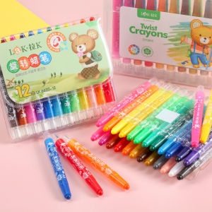 Cute Twistable Crayon Kids Coloring Rolling Crayon Color Pencil Stationery Warna Pensel Krayon Lukisan Krayon Kanak