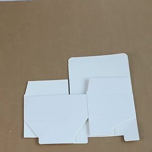 Rectangular White Cardboard In Stock Blank Double Insert Small White Blind Packaging Color Printed White Paper