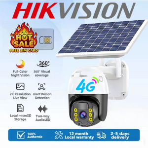 Hikvision 4G SIM Solar CCTV Camera No Need Internet With Audio and Speaker Outdoor Waterproof Alarm Monitoring Auto Tracking Infrared Night Vision IP Security Camera