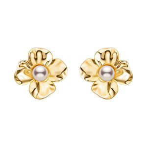 Helas | Natural Garden Iris Pearl Earrings