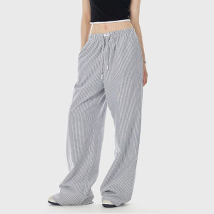 Turn Signal | Striped Loose Fitting Wide Leg Pants