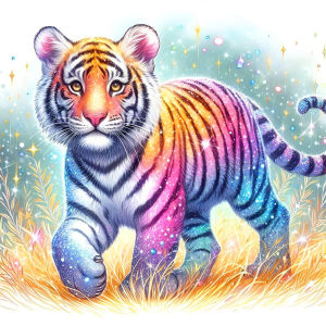 Huacan 2026 Tranh Đính Đá - Tranh Khảm Hổ Đầy Màu Sắc Hình Tròn/vuông Đầy Đủ Nghệ Thuật Động Vật Bằng Kim Cương Bộ Tranh Thêu Chữ Thập Trang Trí Phong Cách Hiện Đại