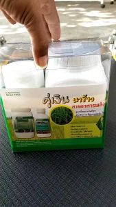 Zagro คู่เงินนาข้าว นิวตริไจเซอร์ 500 กรัม+ เฟตามินคอมบี 250 ซีซี 1 ชุดใช้ได้ 10 ไร่ สูตรพิเศษ ในนาข้าว เพิ่มการแตกราก แตกกอ ดูดซึมปุ๋ย เมล็ดเต็ม