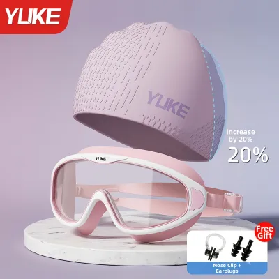 YUKE | Waterproof Comfortable Ear-Protection Swim Cap for Adults and Kids Long Hair