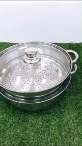 Panci Steamer Stainless 2 Tingkat - Panci Kukus 2 Susun