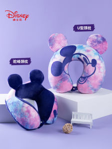 หมอนรูปตัว U เมมโมรี่โฟมแบบพกพาสำหรับนอนกลางวันท่องเที่ยวในรถดิสนีย์หมอนรองคอสำหรับเครื่องบินหมอนรองคอสำหรับเดินทาง