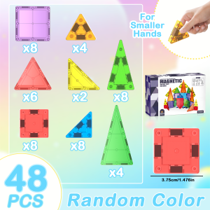 Mini magnetic building block toys with metal box portable magnetic building blocks suitable for holiday and birthday gifts