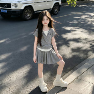 ZIRUIBABA | Summer School Style Athletic Wear Girls Short Sleeve Dress