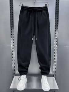 กางเกงขายาวทรงตรงผ้าขนแกะหนาสำหรับผู้ชาย กางเกงขายาวทรงหลวมสบาย ๆ ทรงหลวม กางเกงขายาวทรงหลวมสำหรับเล่นกีฬา