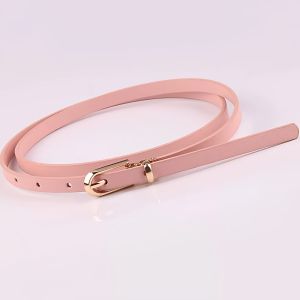 JIAXU | Fashion Pink Slim Leather Belt for Women