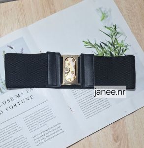 ikat pinggang karet lebar premium sabuk wanita melar elastis