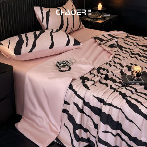 Lightweight Summer Silky Air Conditioning Blanket Zebra Pattern