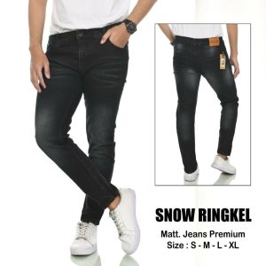 Celana Jeans Panjang Pria Stretch Denim Melar Tebal Slimfit Skinny Size S-XL Premium