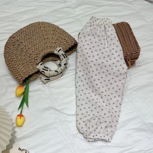 Childrens Mosquito-Resistant Puff Cotton Summer Pants Loose Thin Cartoon Lantern Pants Boys Girls Korean Style Nine-Piece Pants