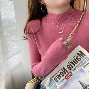 Elegant Fashion French Style High-Neck Knit Top
