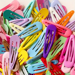 20pcs pastel-colored cute colorful hair clips for girls stylish cartoon-themed childrens hair accessories