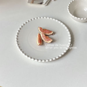 Phong Cách Scandinavia Đĩa Sứ Ins風 Pasta Chén Ăn Viền Ngọc Trai Bát Tráng Miệng Trà Chiều Bánh Tròn Đĩa Dẹt Dành Cho Người Lớn