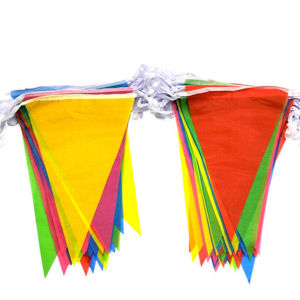 T.Z. ธงราวสลับ 5 สี ธงจัดงานวัด ธงปาร์ตี้ ยาว 40 เมตร Multicolor Flags