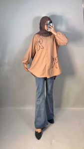 Kemeja Dewasa Pita Sablon Knit 173 NONYFASHION