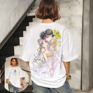 Sailor Moon Womens T-shirt Tsukino Usagi Princess Serenity Anime Tee Summer Spring Girls Short Sleeves Parent-child Outfits